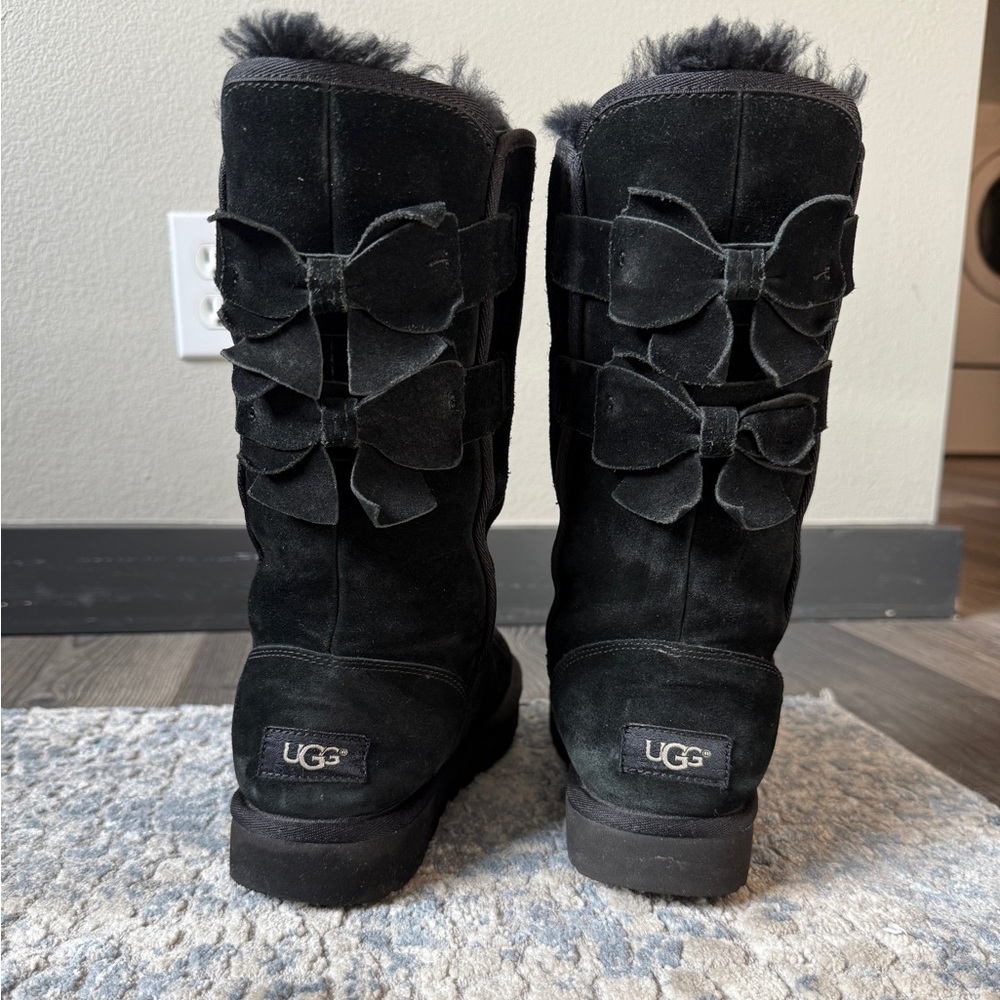 Ugg allegra bow black boot